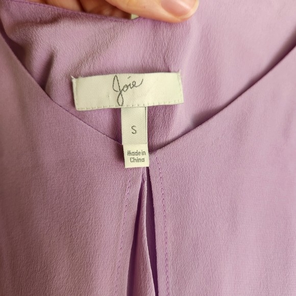 Joie Silk Split Tank Top - Light Lavender - Picture 8 of 8